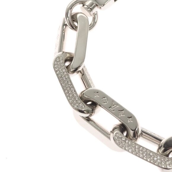 LOUIS VUITTON Collier LV Edge GM Necklace metal Silver tone MP3000 Auth 116084AM - Picture 5 of 14